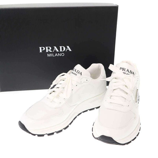 Prada Prax 01 All Leather Sneakers 2ee369 White 7 1 2