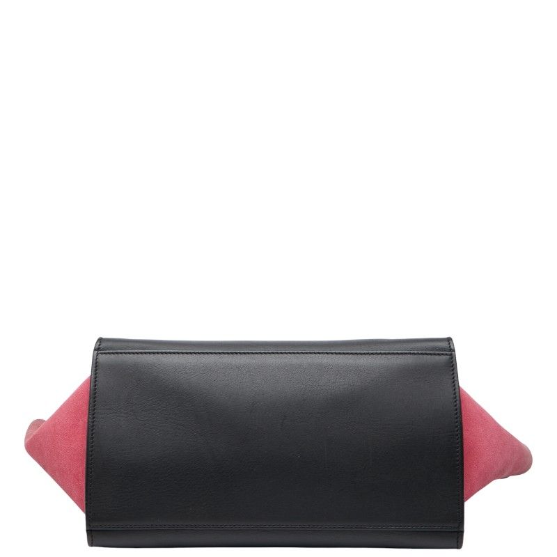 Celine Trapeze Small Tricolor Handbag Shoulder Bag 2WAY Black Multicolor