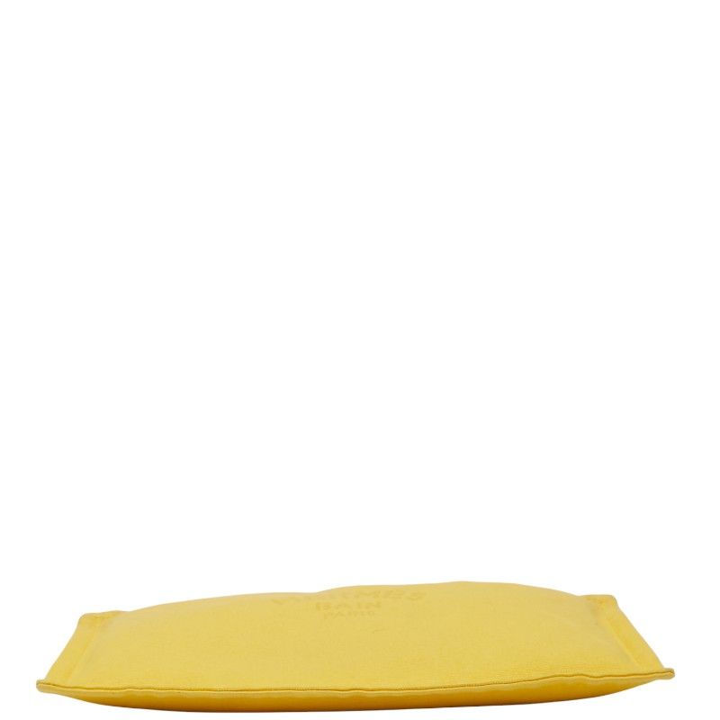 Hermes Yachting MM Clutch Bag Second Bag Pouch Yellow Canvas Ladies Hermes