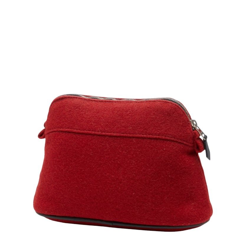 Hermes Bolide Pouch 20 Red Wool Ladies Hermes