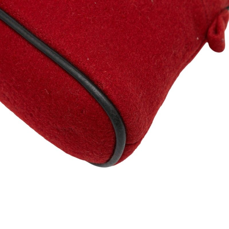 Hermes Bolide Pouch 20 Red Wool Ladies Hermes