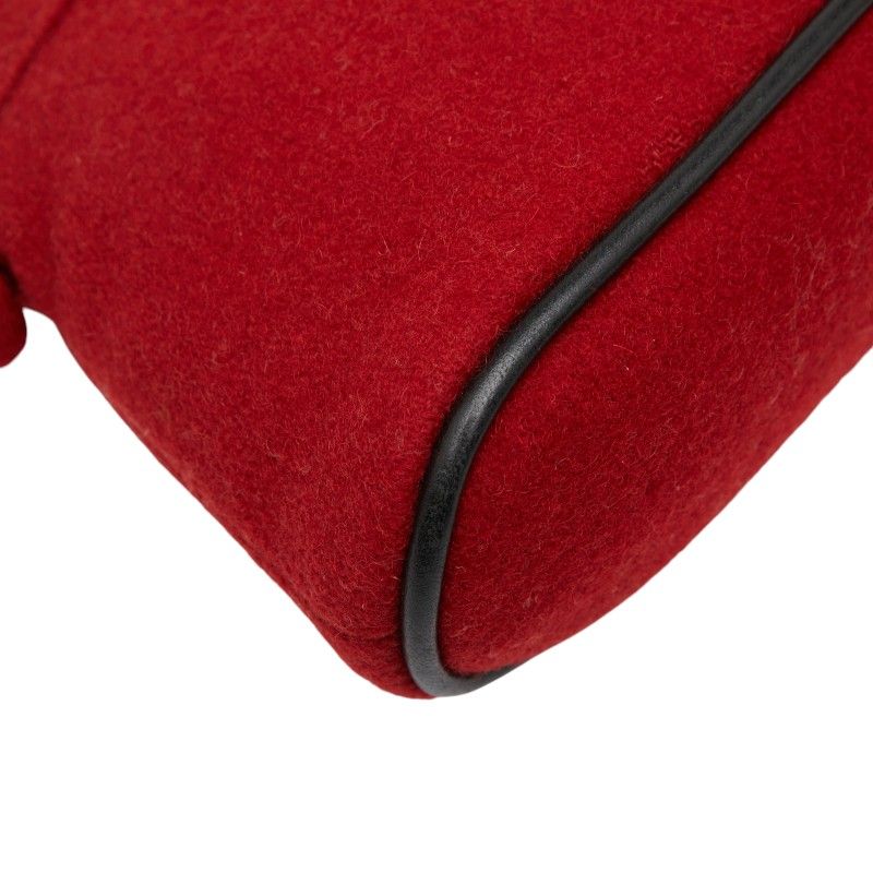 Hermes Bolide Pouch 20 Red Wool Ladies Hermes