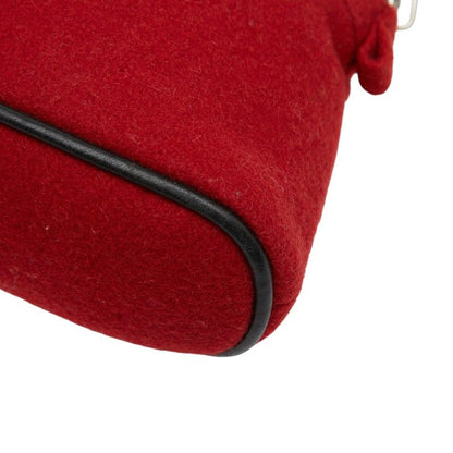 Hermes Bolide Pouch 20 Red Wool Ladies Hermes