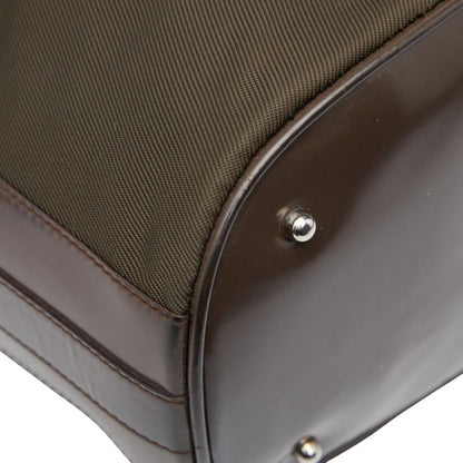 Gucci Bamboo Handbag Shoulder Bag 2WAY 001 3754 1657 Brown Nylon Patent Leather