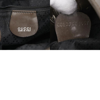 Gucci Bamboo Handbag Shoulder Bag 2WAY 001 3754 1657 Brown Nylon Patent Leather