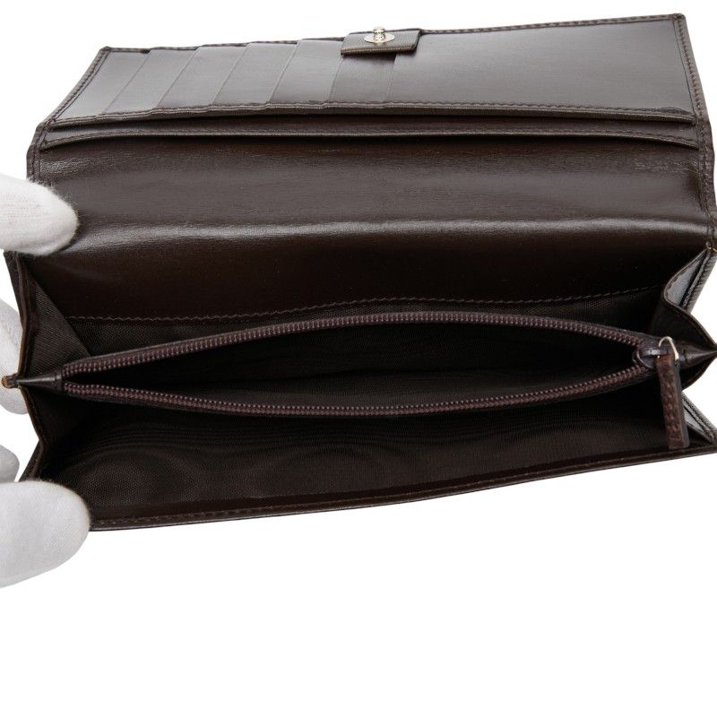 Gucci GG Canvas Sherry Line 135590 Beige Brown Canvas Leather Ladies Gucci