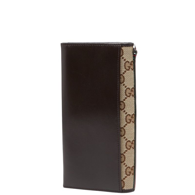 Gucci GG Canvas Sherry Line 135590 Beige Brown Canvas Leather Ladies Gucci