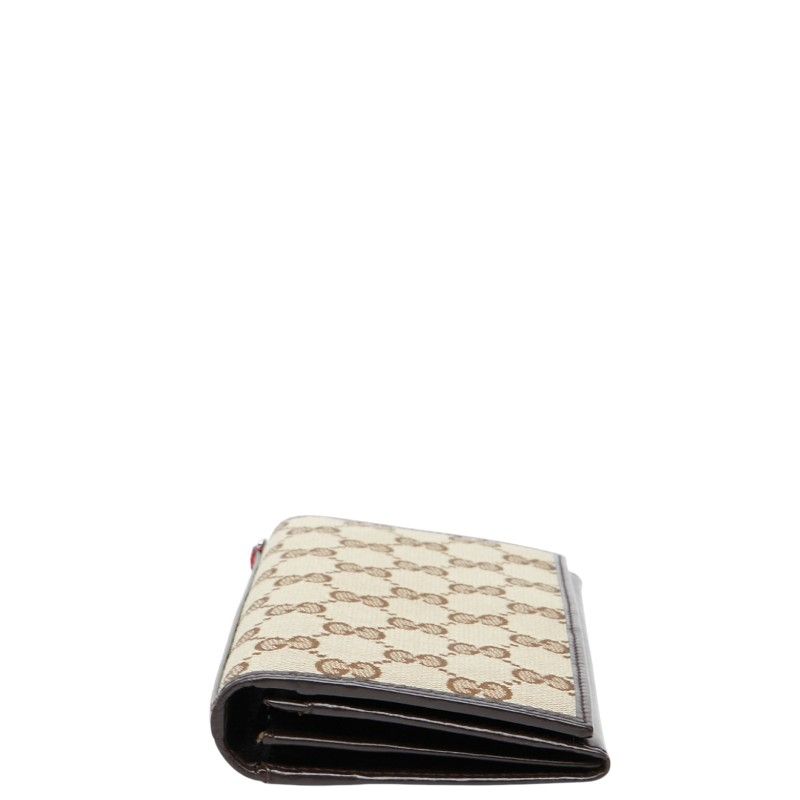 Gucci GG Canvas Sherry Line 135590 Beige Brown Canvas Leather Ladies Gucci