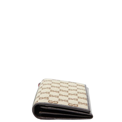 Gucci GG Canvas Sherry Line 135590 Beige Brown Canvas Leather Ladies Gucci