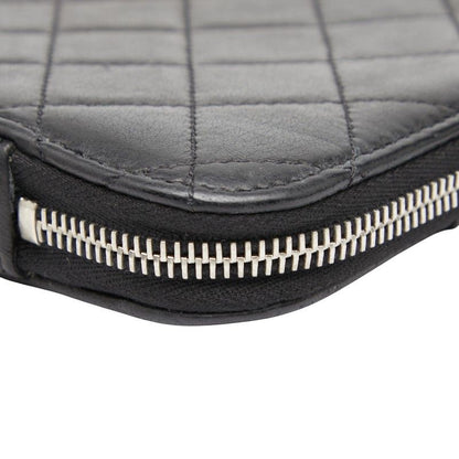 Chanel Coco Mark Black Leather Women's Chanel