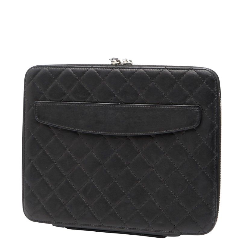 Chanel Coco Mark Black Leather Women's Chanel