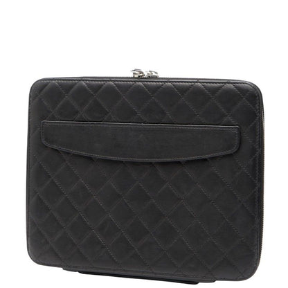Chanel Coco Mark Black Leather Women's Chanel