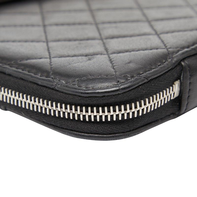 Chanel Coco Mark Black Leather Women's Chanel