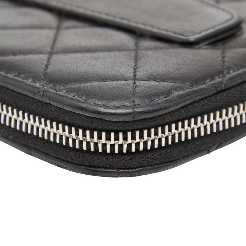 Chanel Coco Mark Black Leather Women's Chanel