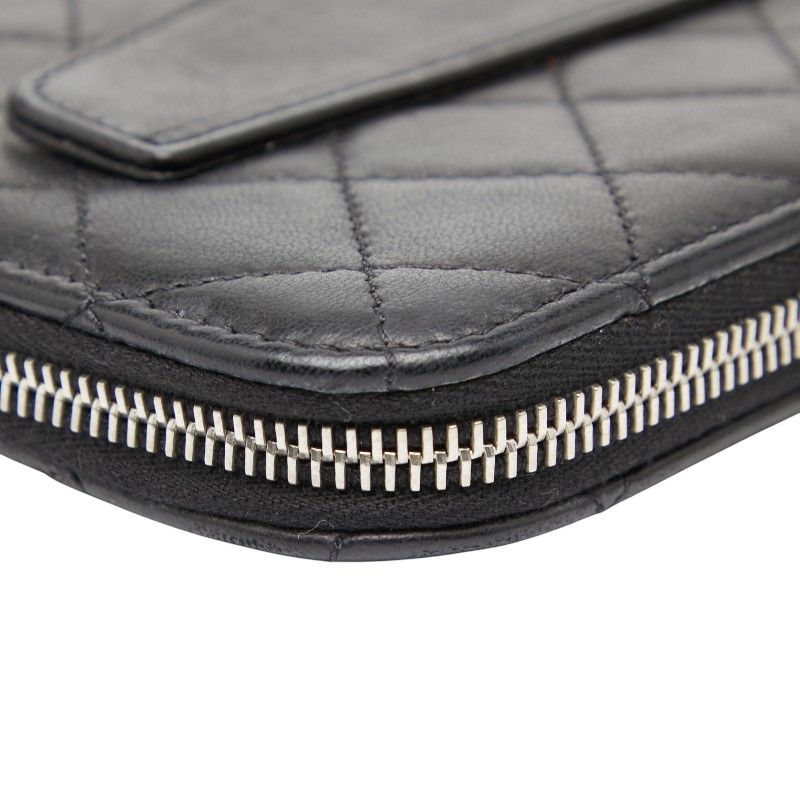 Chanel Coco Mark Black Leather Women's Chanel