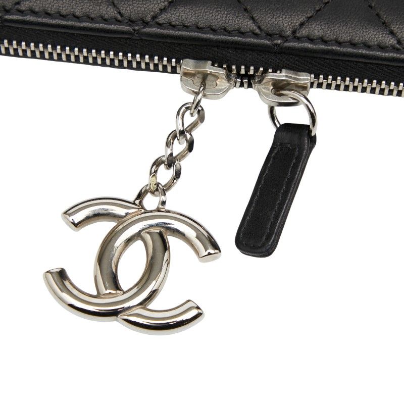Chanel Coco Mark Black Leather Women's Chanel