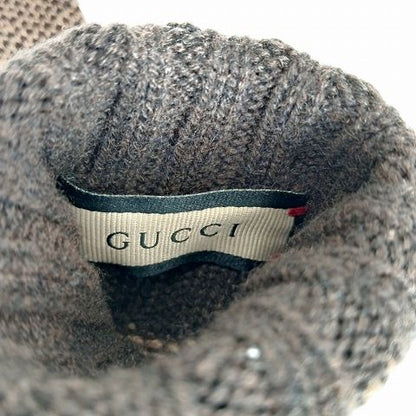 Gucci Cashmere Fingerless Gloves S Gloves Brown Brownish AA