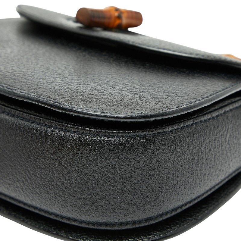 Gucci Bamboo Handbag Shoulder Bag 2WAY 000 2113 Black Leather Ladies Gucci