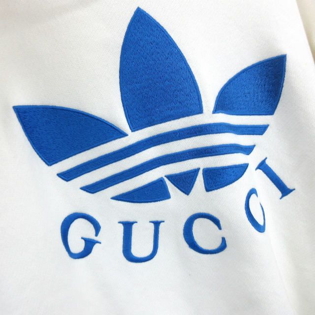 Gucci Trefoil Hoodie Pullover Hoodie 702607 Xjeda XS White AA