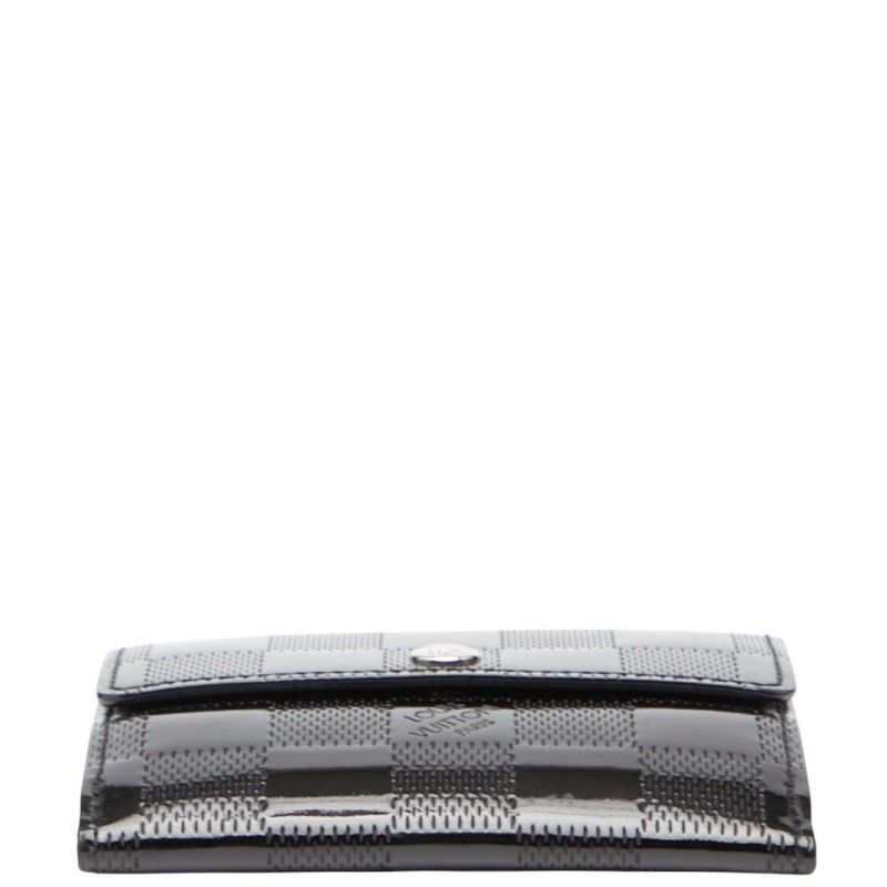 Louis Vuitton Damier Vernis Lladro Coin Case Card Case M92136 Black Patent