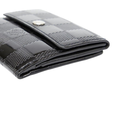 Louis Vuitton Damier Vernis Lladro Coin Case Card Case M92136 Black Patent