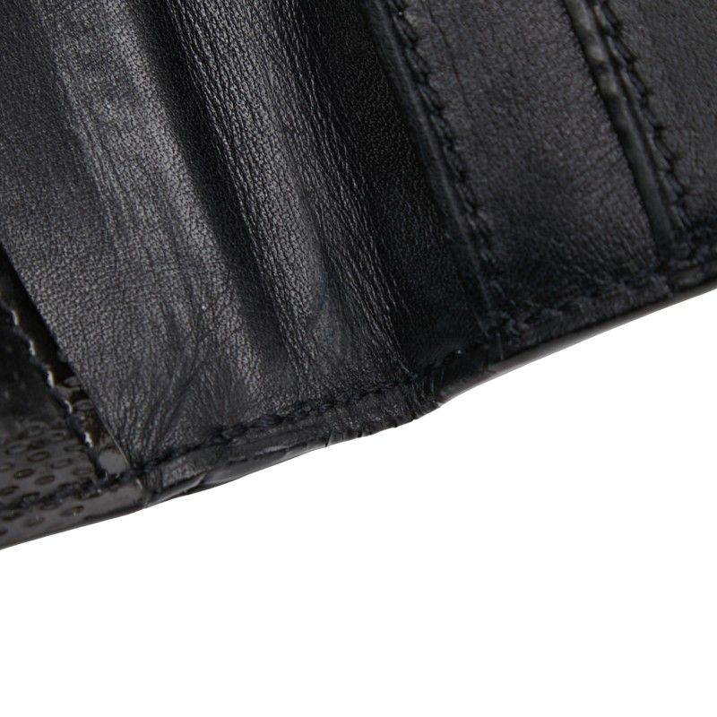 Louis Vuitton Damier Vernis Lladro Coin Case Card Case M92136 Black Patent