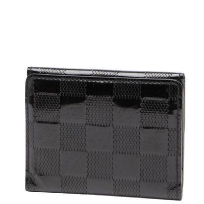 Louis Vuitton Damier Vernis Lladro Coin Case Card Case M92136 Black Patent