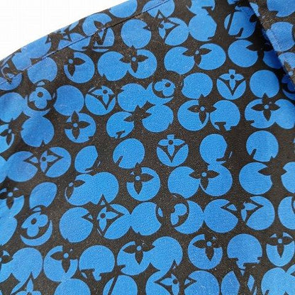 Louis Vuitton Perforated Monogram Shirt S Blue AA