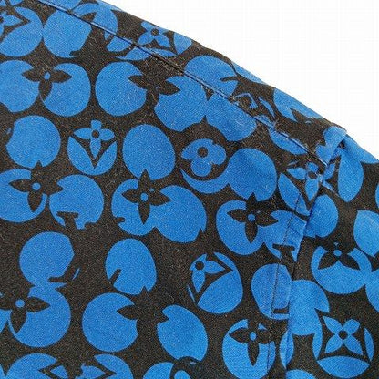 Louis Vuitton Perforated Monogram Shirt S Blue AA