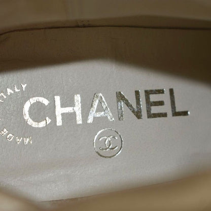 Chanel Long Boots Suede Coco Mark 36 Ivory G27305x02868 AA