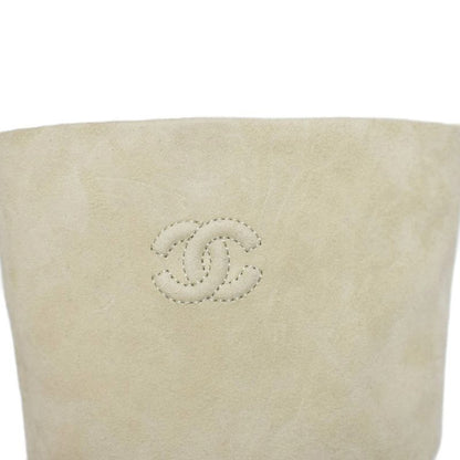 Chanel Long Boots Suede Coco Mark 36 Ivory G27305x02868 AA