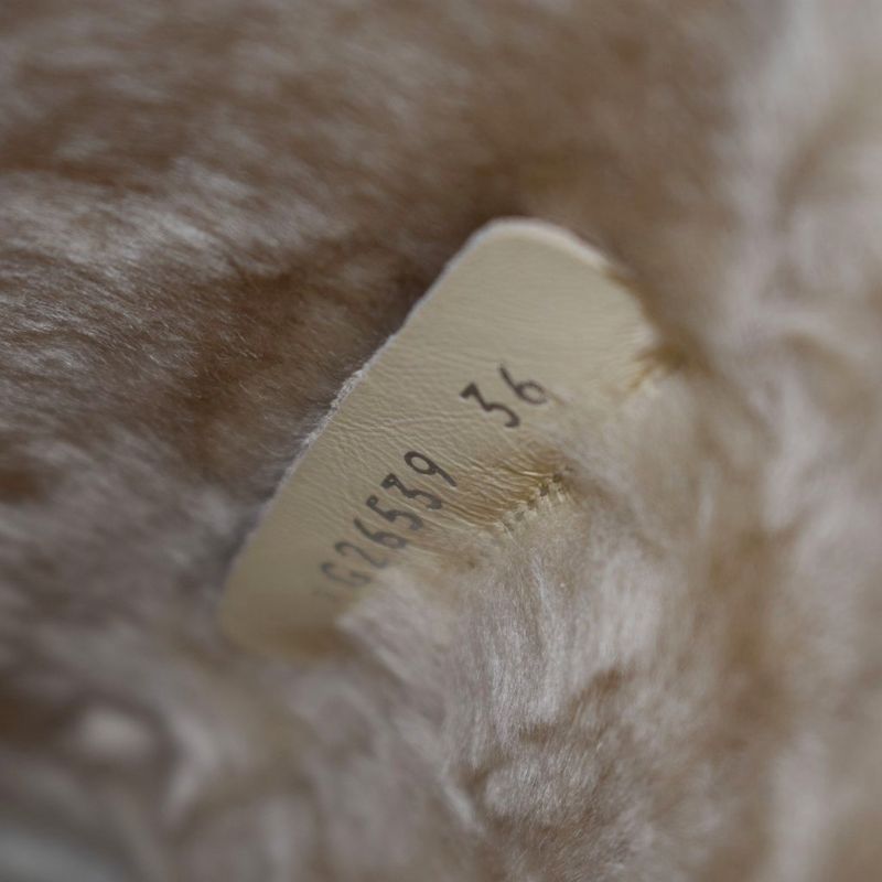 Chanel Sport Line Mouton Boots Suede Coco Mark 36 Gray G26539 AA