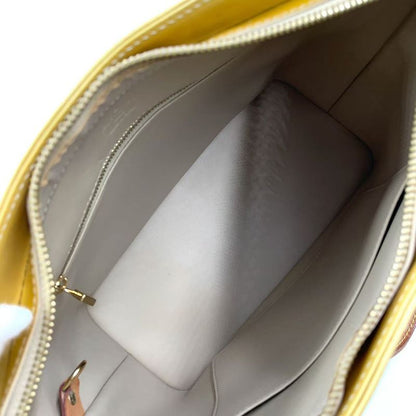 Louis Vuitton Houston Monogram Vernis Monogram Vernis Leather Light Yellow Tote