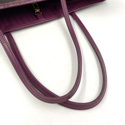 Louis Vuitton Neverfull MM Monogram Totem Shoulder Bag PVC Dark Purple And