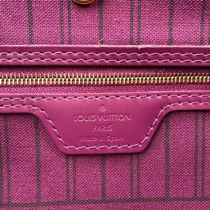 Louis Vuitton Neverfull MM Monogram Totem Shoulder Bag PVC Dark Purple And