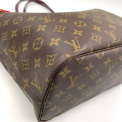 Louis Vuitton Neverfull MM Monogram Totem Shoulder Bag PVC Dark Purple And