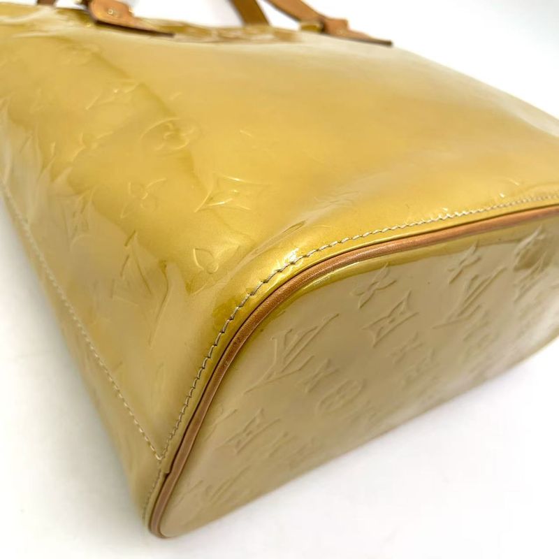 Louis Vuitton Houston Monogram Vernis Monogram Vernis Leather Light Yellow Tote