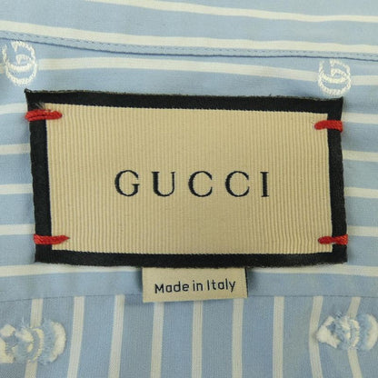 Gucci GG Striped Fil Coupe Cotton Shirt 625888 Zafxs Shirt