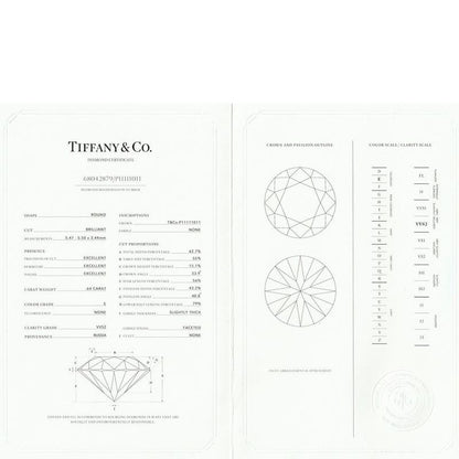 Tiffany & Co Harmony 064ct Diamond Ring E-vvs2-3ex Pt950
