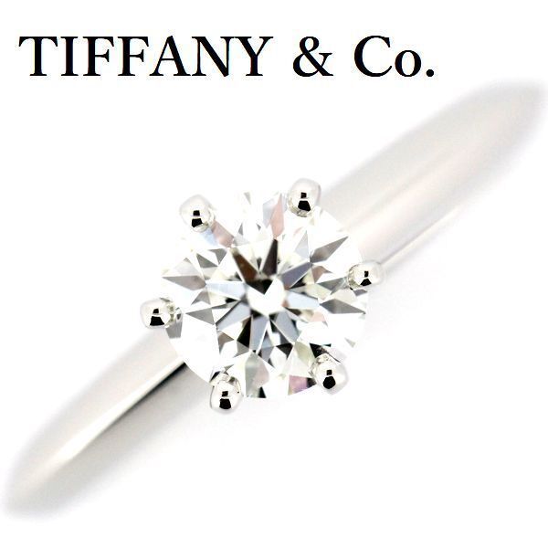 Tiffany & Co Solitaire 065ct Diamond Ring I-vs2-3ex Pt950