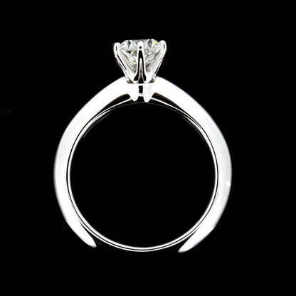 Tiffany & Co Solitaire 065ct Diamond Ring I-vs2-3ex Pt950