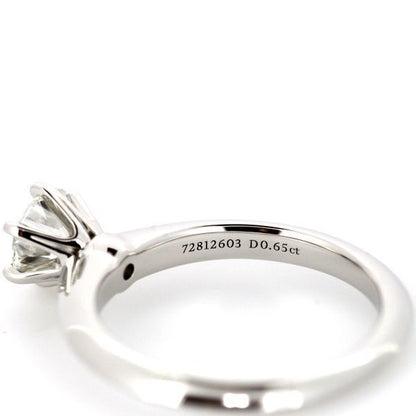 Tiffany & Co Solitaire 065ct Diamond Ring I-vs2-3ex Pt950