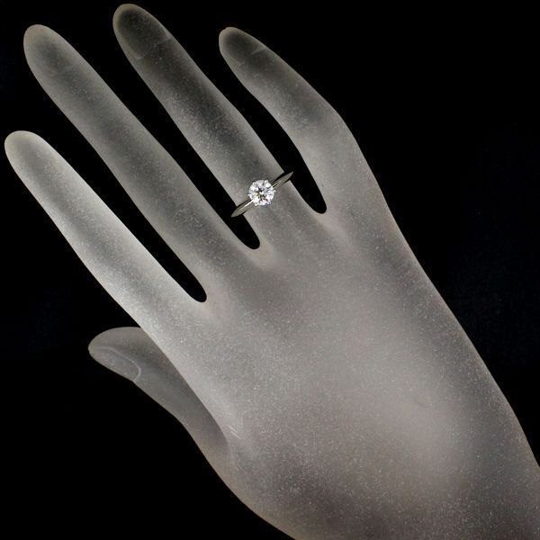 Tiffany & Co Solitaire 065ct Diamond Ring I-vs2-3ex Pt950