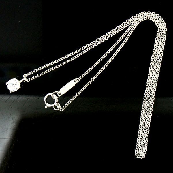 Tiffany & Co Stud 030ct G-vs1-ex Diamond Necklace Pt950