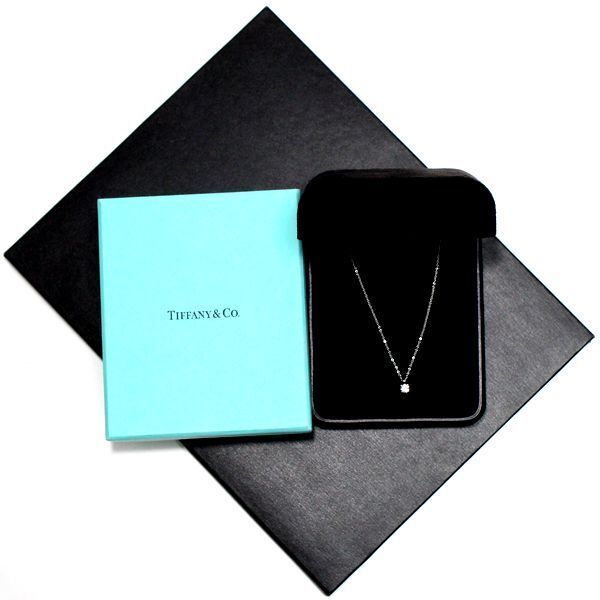 Tiffany & Co Stud 030ct G-vs1-ex Diamond Necklace Pt950
