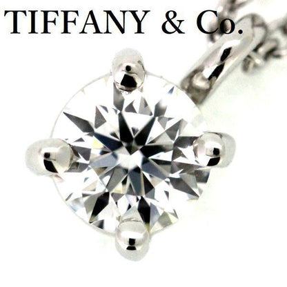 Tiffany & Co Stud 030ct G-vs1-ex Diamond Necklace Pt950