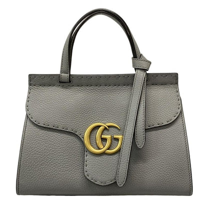 Gucci Handbag GG Marmont 442622 Grey Leather