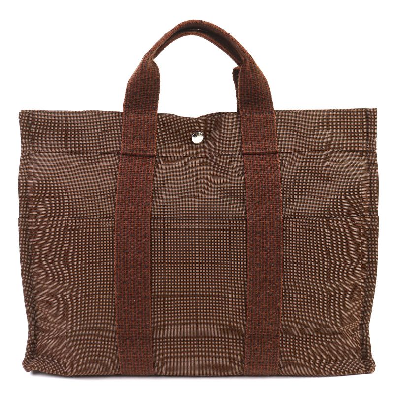 Hermes Yale Line MM Silver Hardware With Cadena Key Serie Button Canvas Handbag