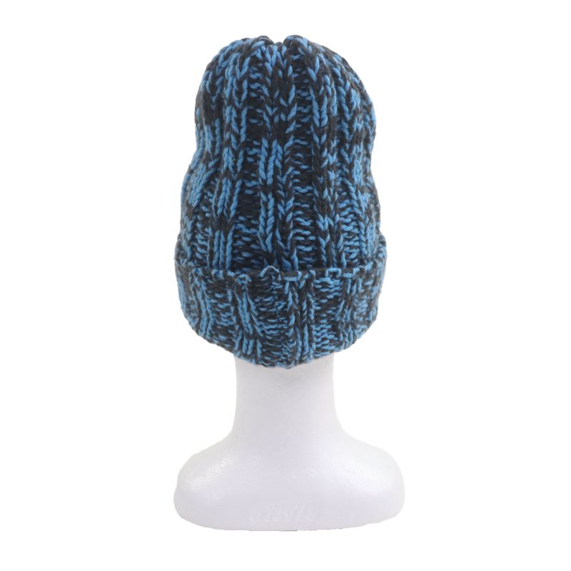 Prada 2023 1hc354 Wool Cashmere Triangle Logo Triangle Plate Hat Knit Cap Blue