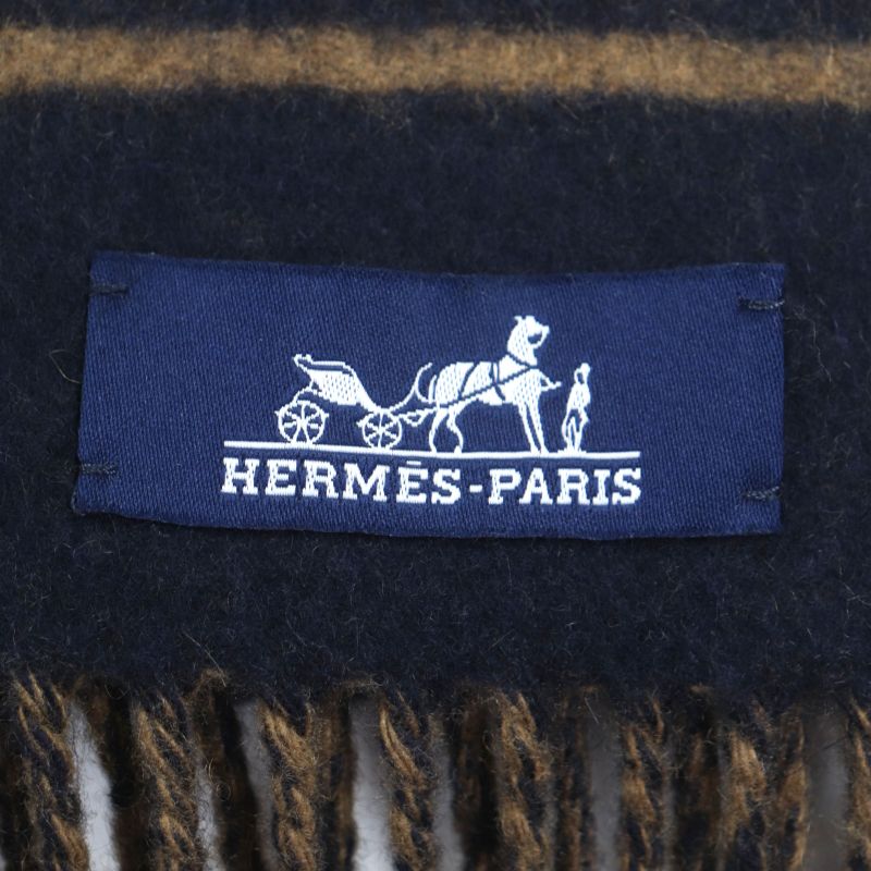 Hermes Sangrur Abukul 100% Cashmere Jacquard Large Shawl Scarf With Fringe